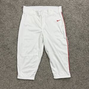 Nike Baseball Pants Mens XL White Red Piped Vapor Select High BQ9021-109 New
